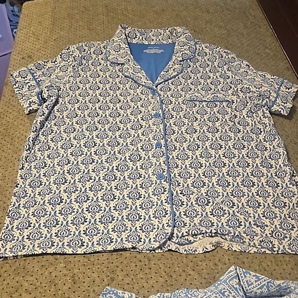 Sleep Sense two tops print white and blue - Picture 2 of 10
